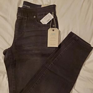 Maurices black/ dark grey stretch jegging